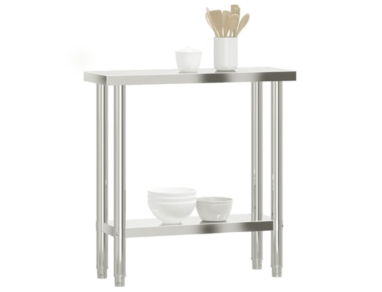 VIDAXL - Mobilier de cuisine Table de travail de cuisine 82,5x30x85 cm acier inoxydable