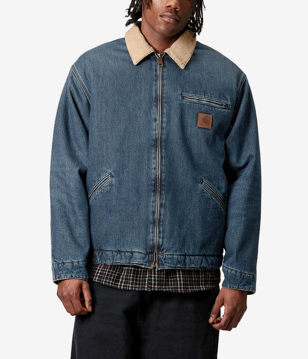 Carhartt WIP OG Detroit Smith Jacke (blue dusty h brown worn used was)
