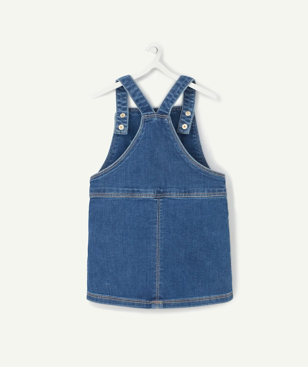 ROBE STYLE SALOPETTE EN DENIM AVEC POCHE COEUR BÉBÉ FILLE
