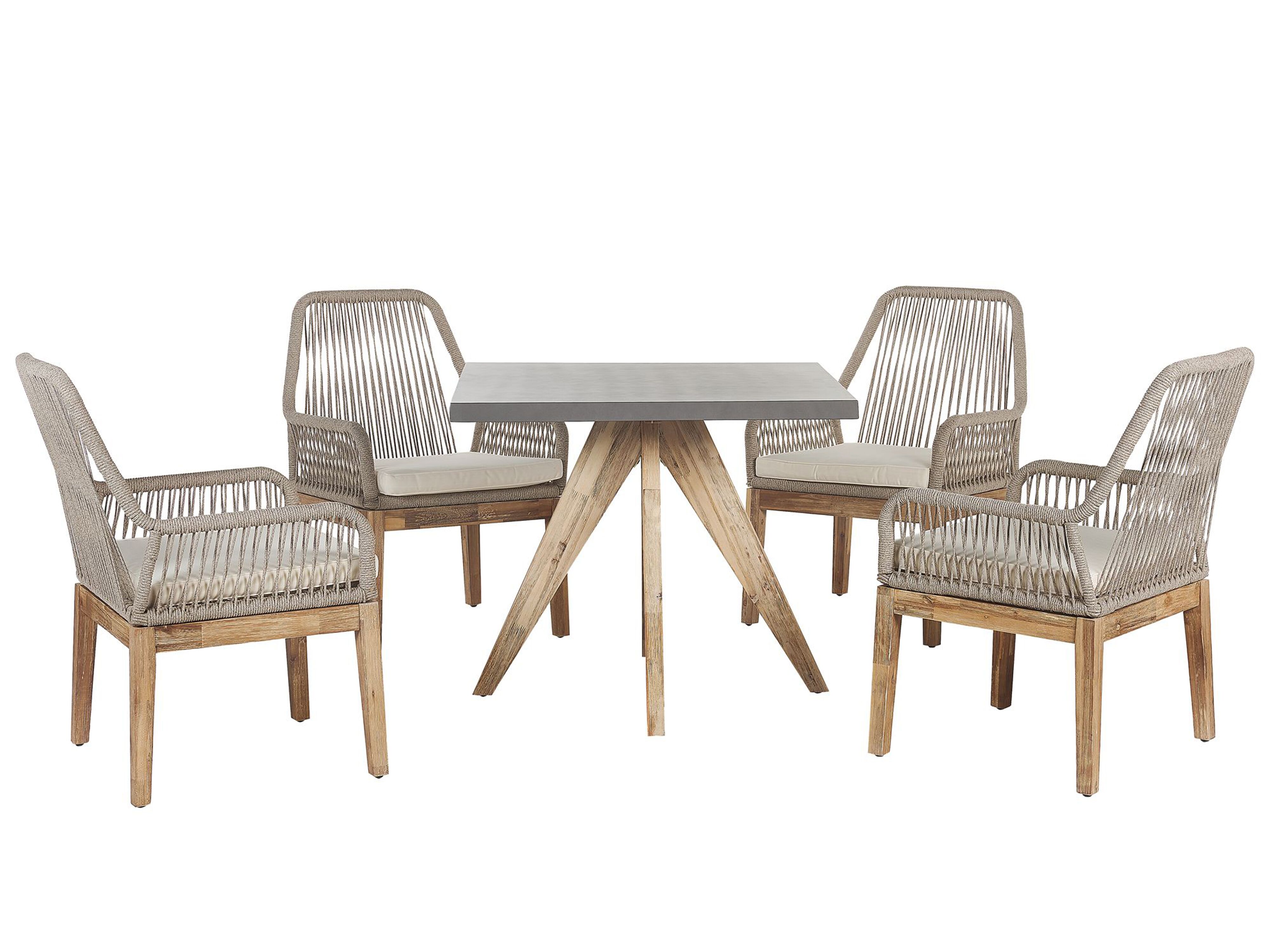Tuinset 4-zits OLBIA met kussens Beton Beige