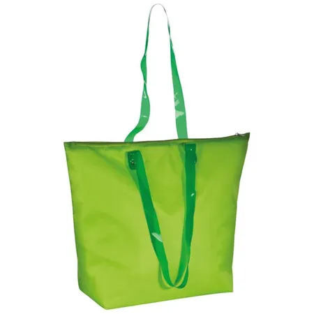 Macma Strandtasche mit transparenten Henkeln, apfelgrün