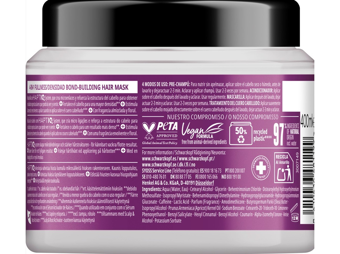 MÁSCARA GLISS FULL HAIR WONDER 400ML