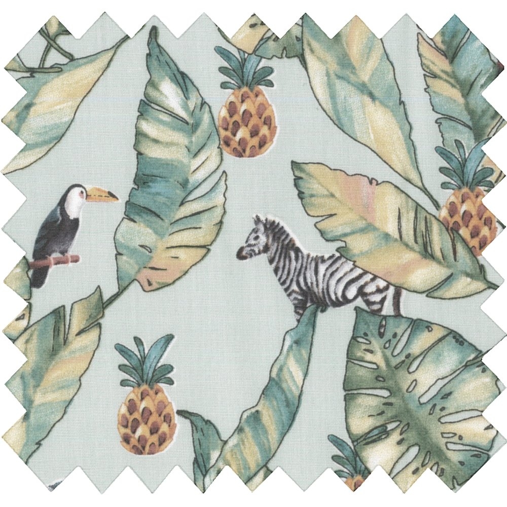 Coupon Tissu 50 Cm Paradizoo Mint