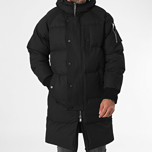 Doudoune Longue Capuche 23212 Noir
