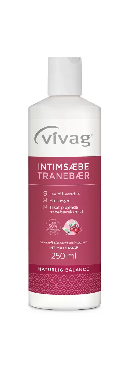Vivag Intimsæbe Tranebær - 250 ml