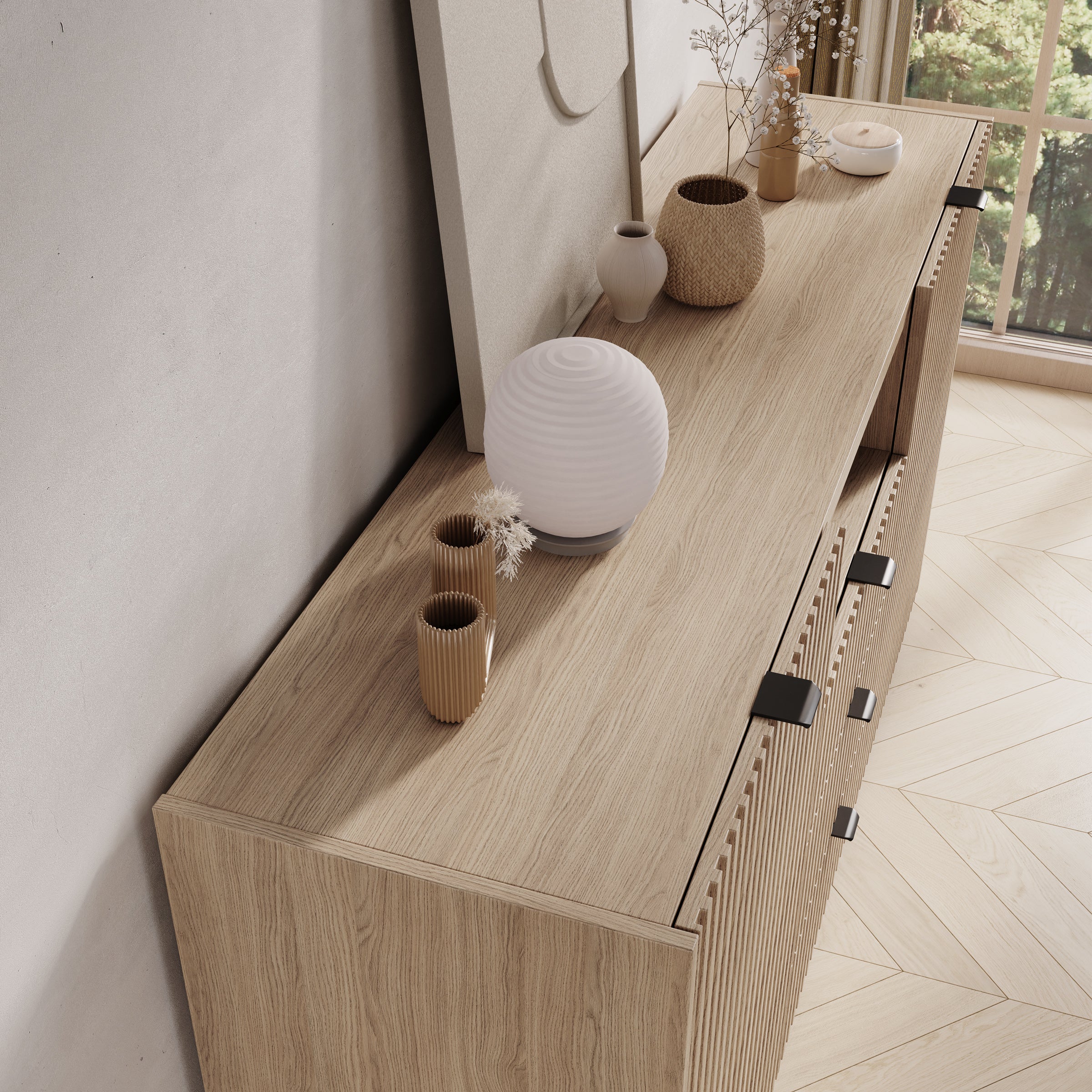 Callahan - Dressoir - Eiken - 150x40x80 cm