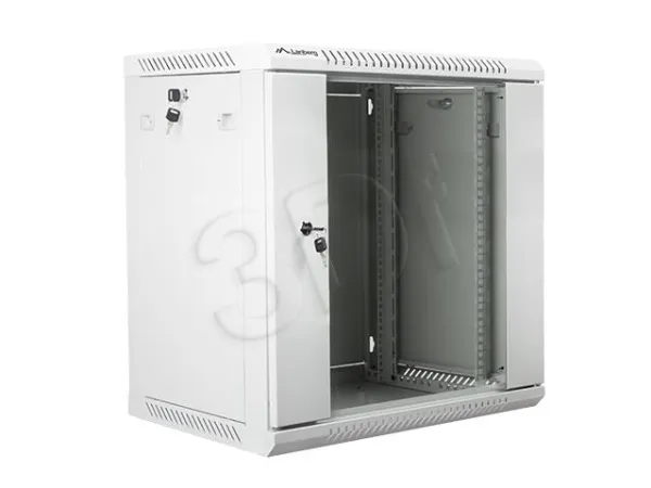 Lanberg - Rack kabinet - vægmonterbar - grå, RAL 7035 - 12U - 19