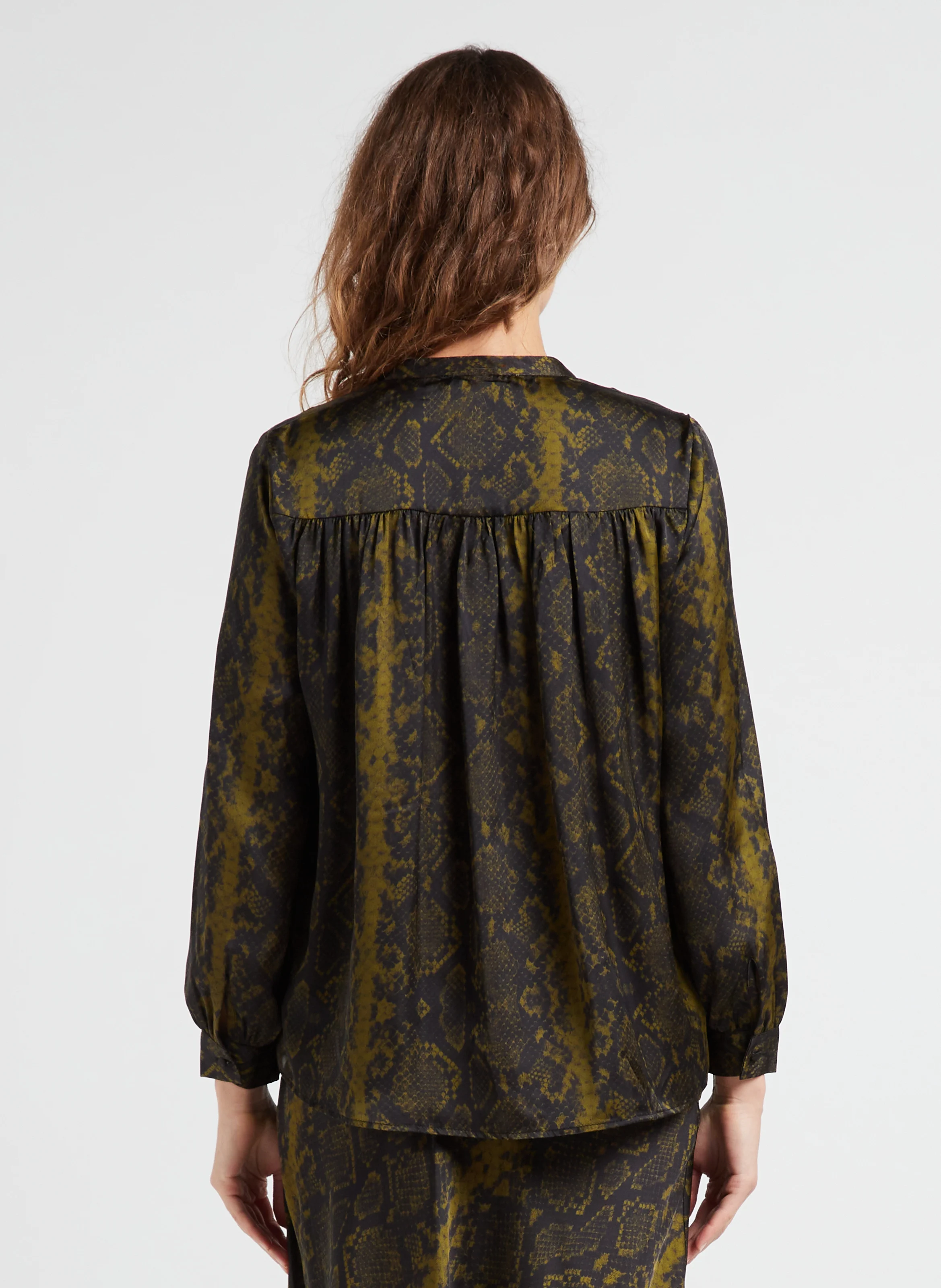 ARSO - Blouse col tunisien satinée | Noir