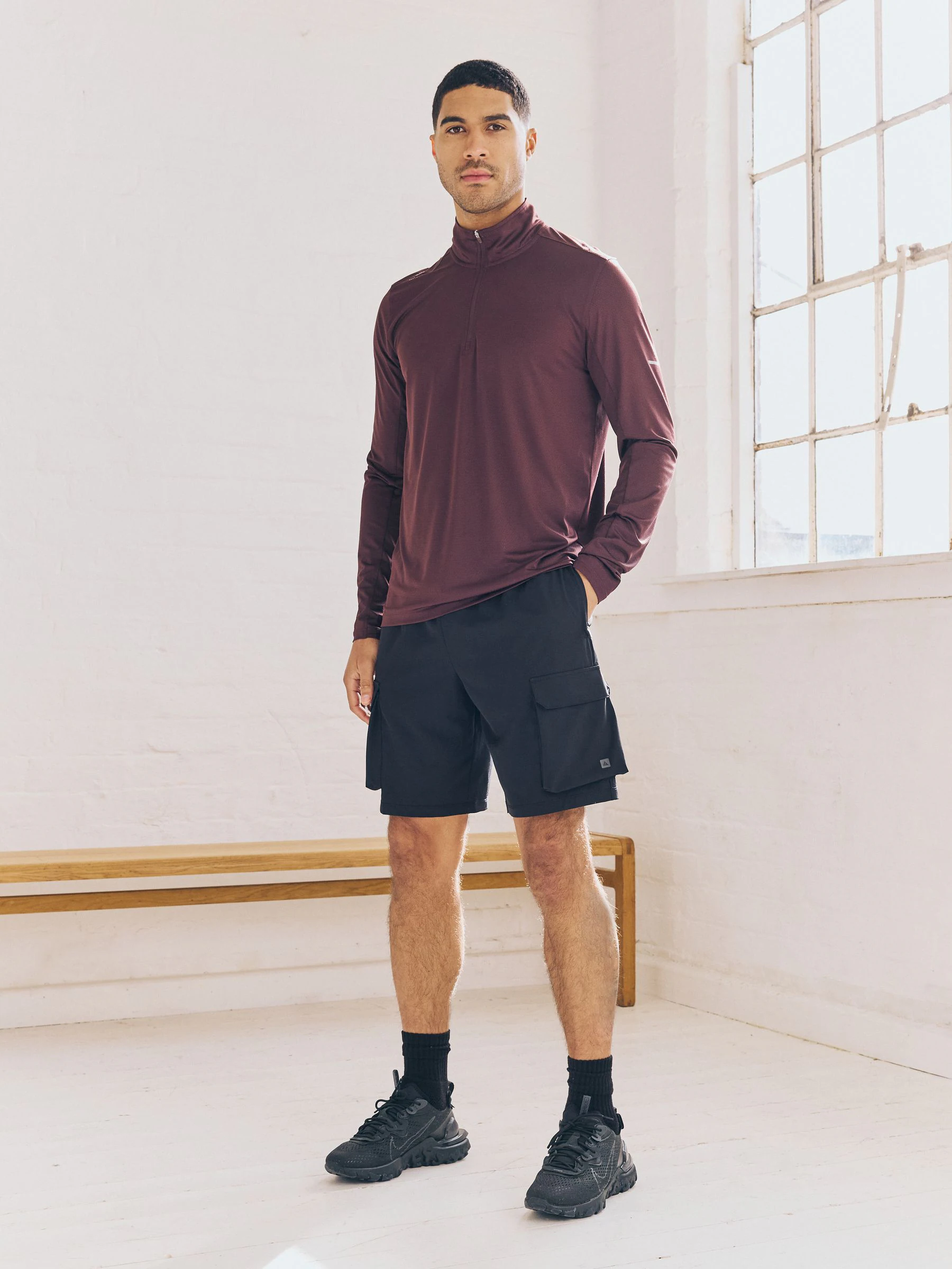 Zwart - Active cargo gym trainingshorts