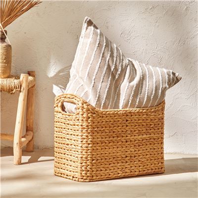 Coussin rayures tuftées