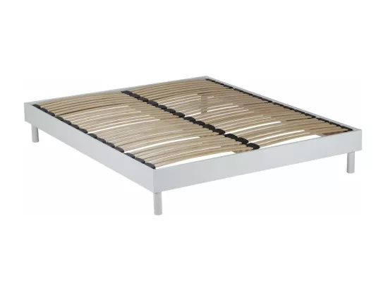 Sommier à lattes en KIT- Bois - Couleur blanche 180x200 CM