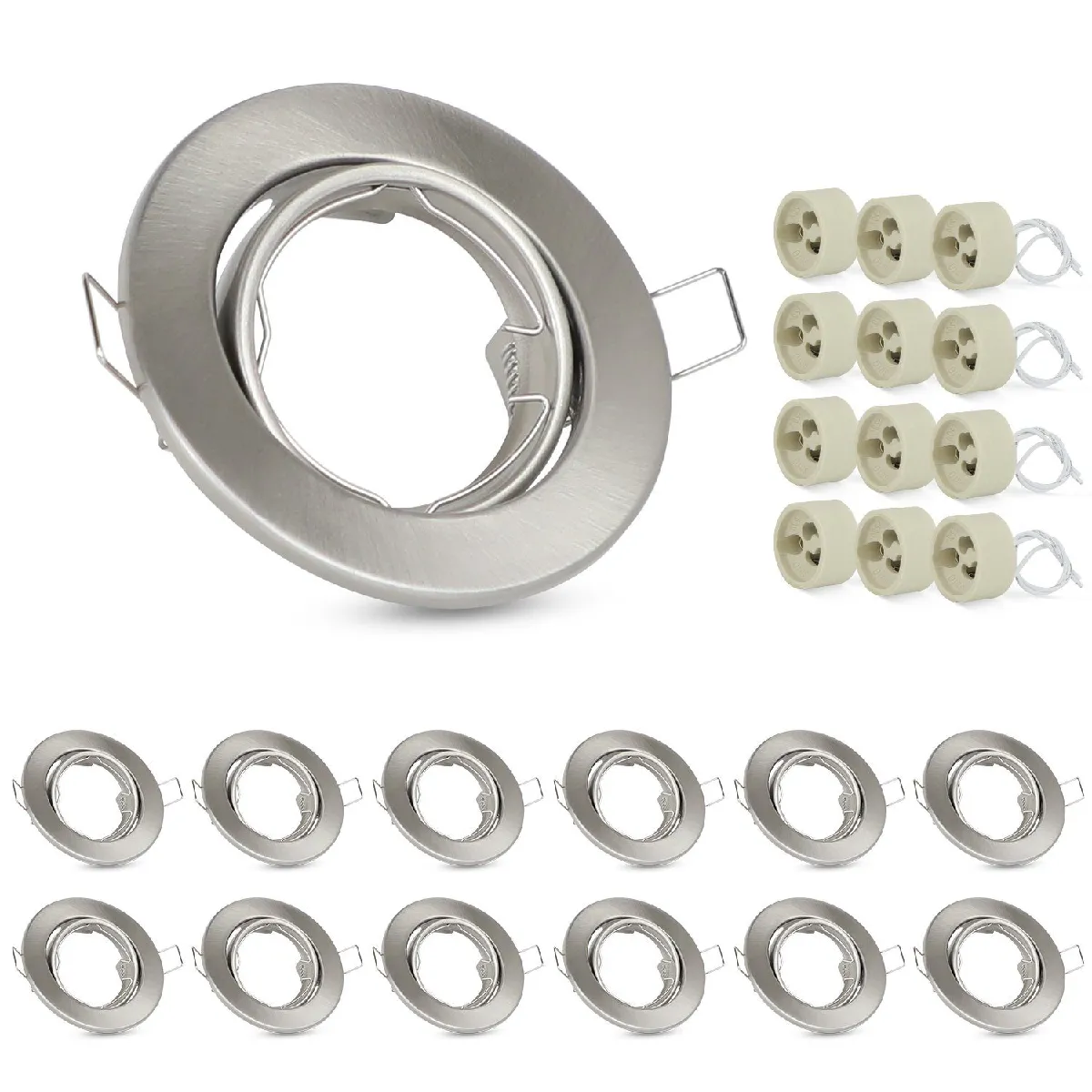 ZMH Spot encastré LED Nickel
