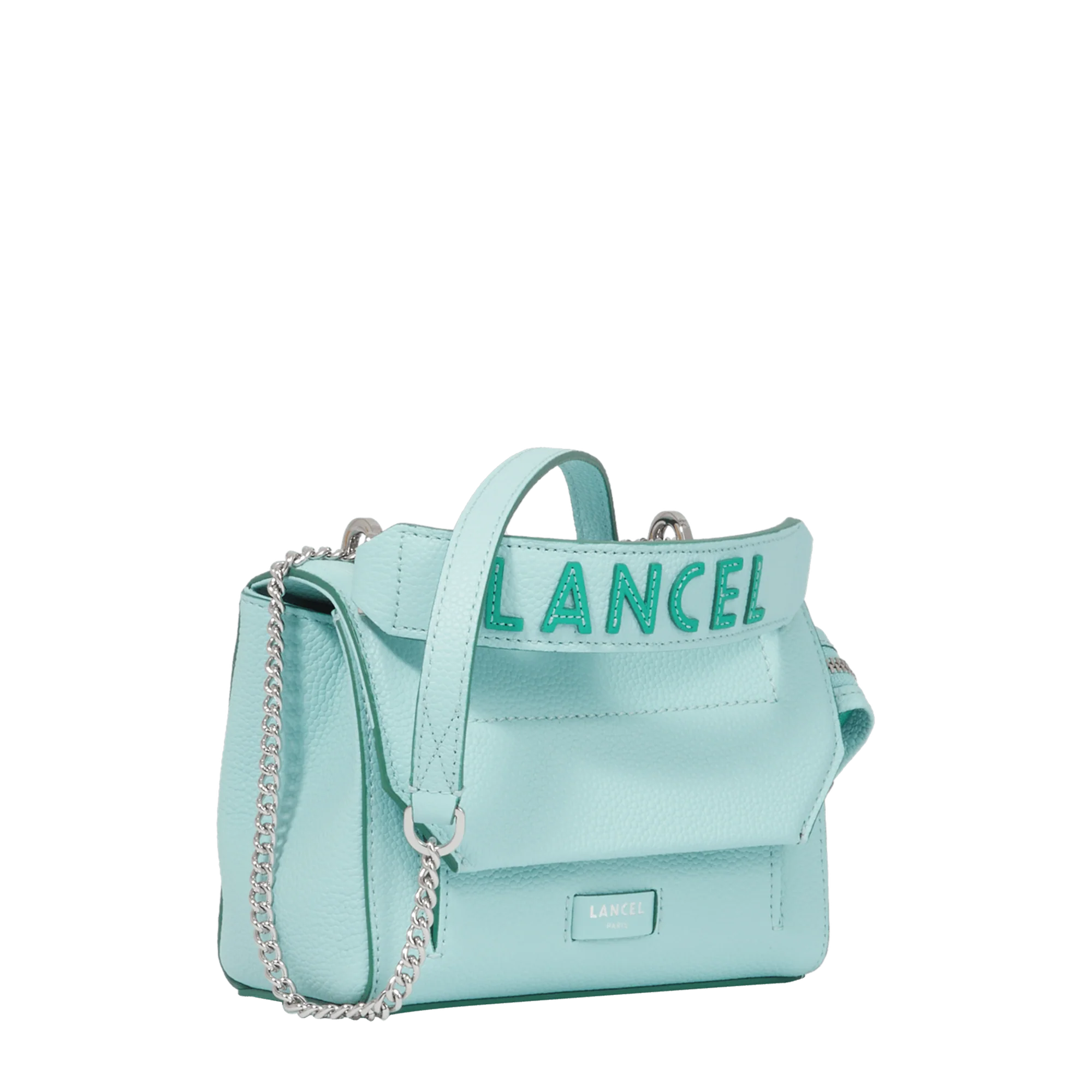 S flap bag Ninon de Lancel-Menthe/Emeraude