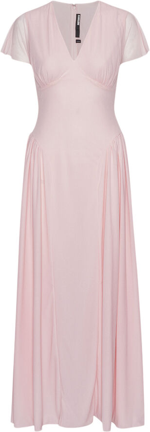 ROTATE Birger Christensen Maxi V-Neck Dress Fairy tale