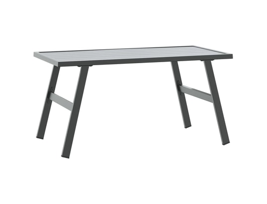 VIDAXL - Table basse de jardin noir 90x45x35 cm acier enduit de poudr...