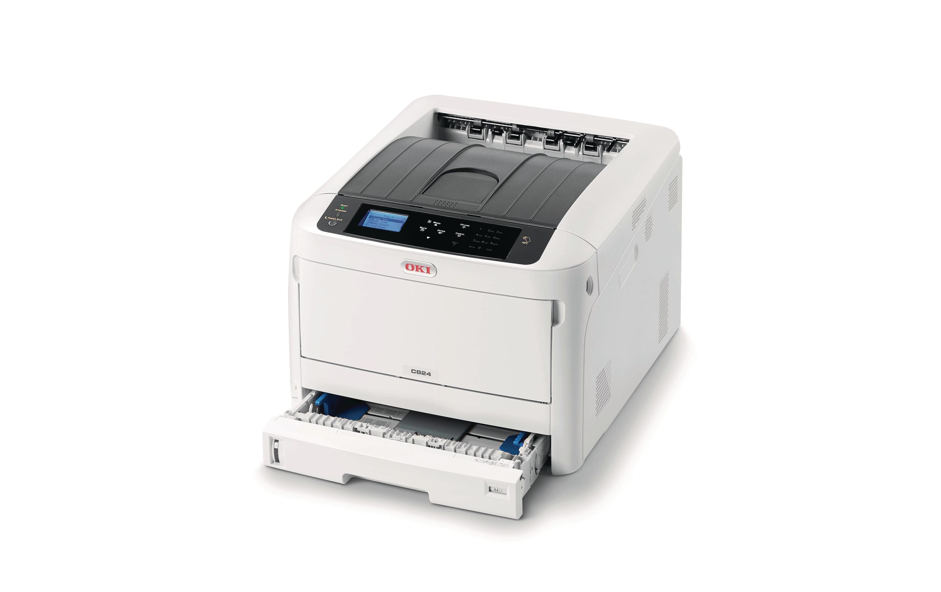 Drucker C824DN<br>Kompakter, netzwerkfähiger Farb-Laserdrucker für Formate bis A3