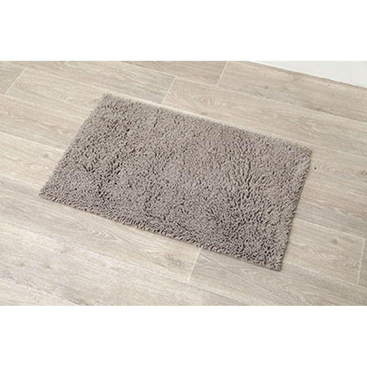 TAPIS MICROFIBRE PETITE CHENILLE 50X80CM TAUPE