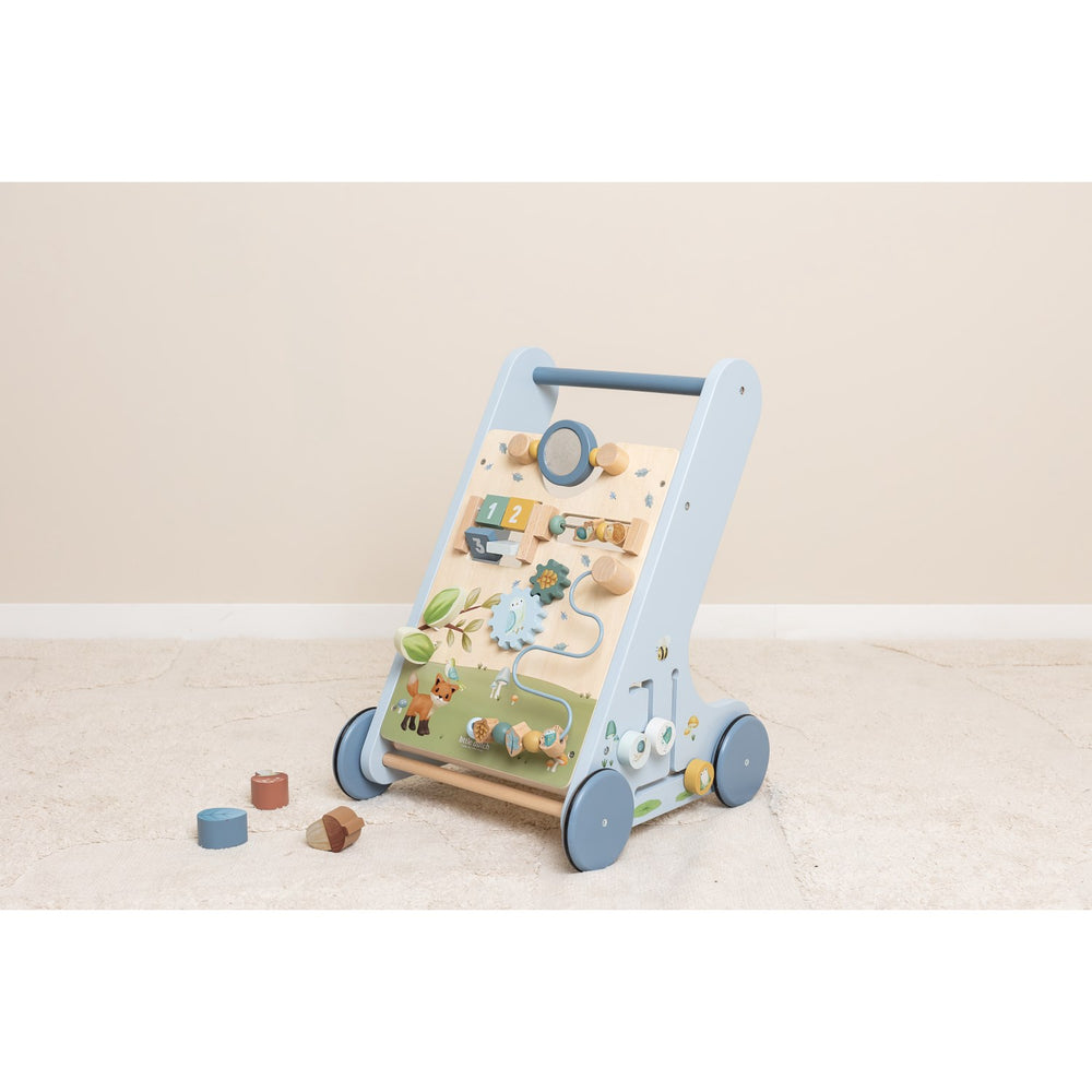 Køb Little Dutch Forest Friends Blue Multi-Aktivitets Gåvogn