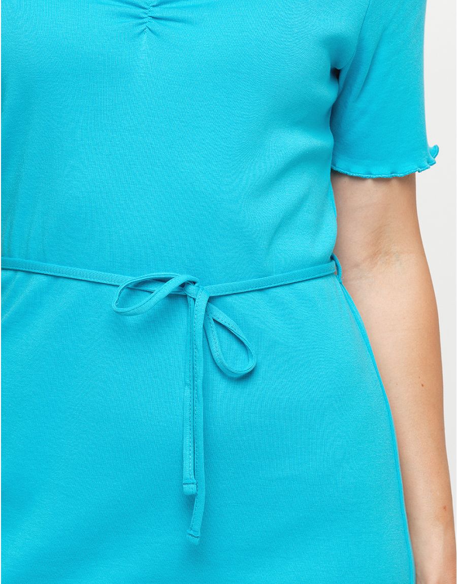 Robe turquoise 100% coton