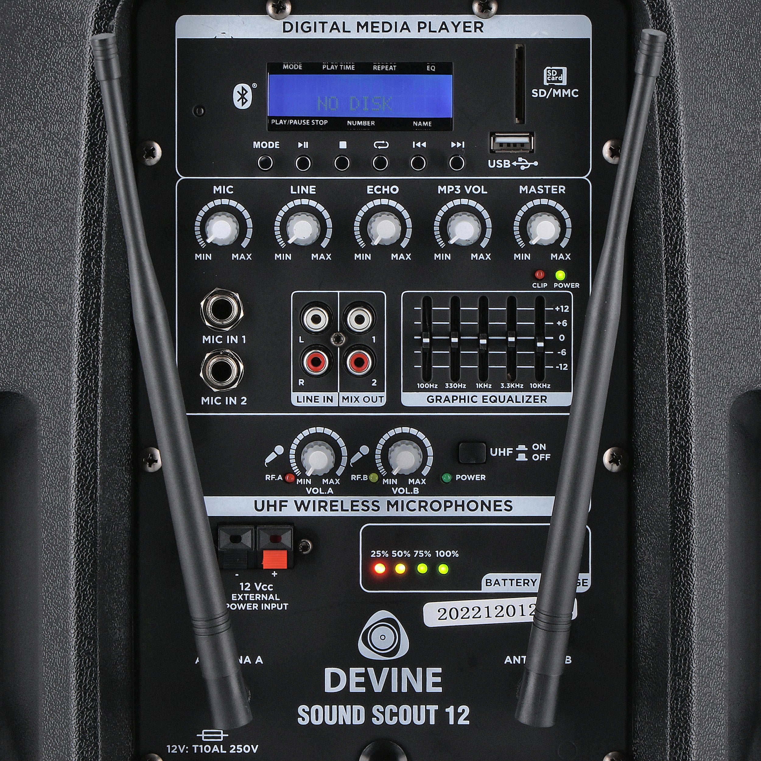 Devine Sound Scout 12A 12 inch mobiele accu-speaker