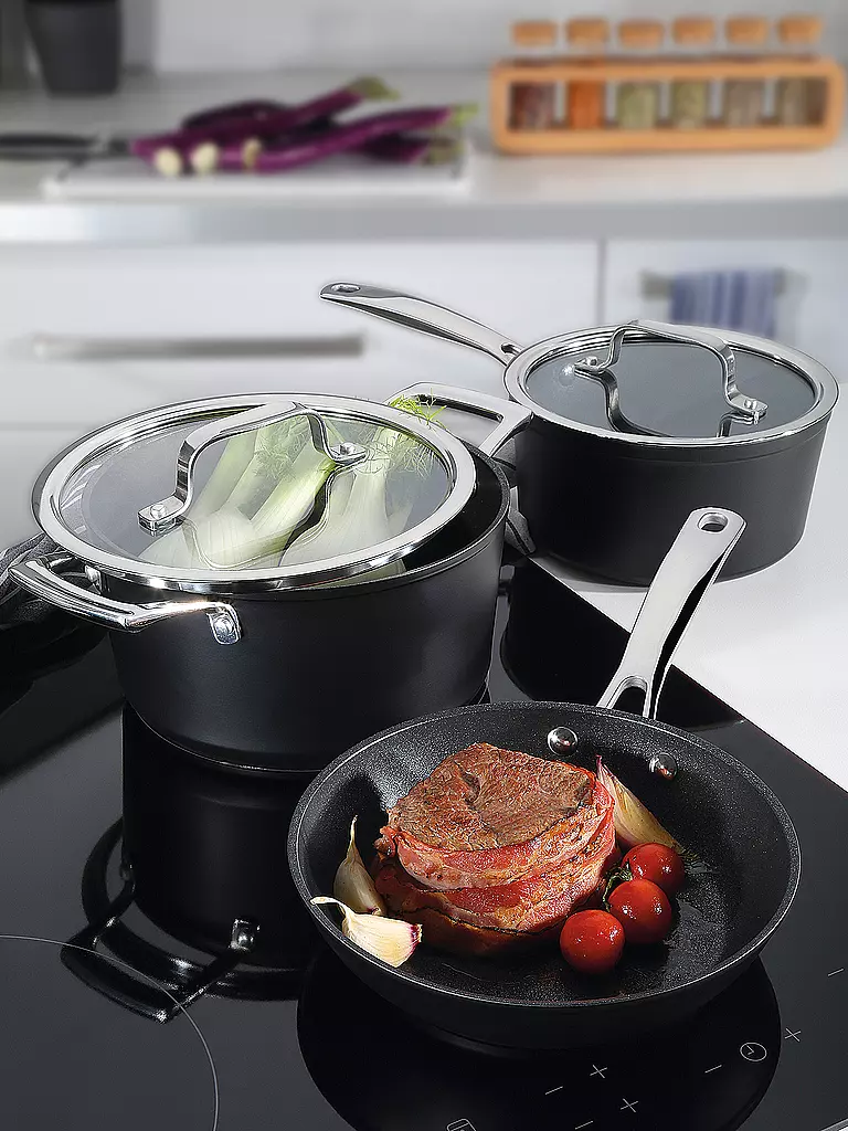 SPRING Stielkasserolle MERIDIAN Intense Pro 18cm / 2,2l Antihaft schwarz