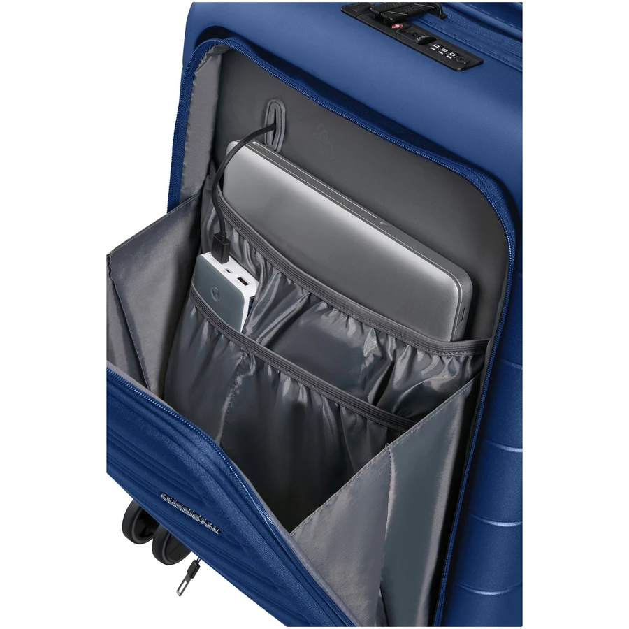 American Tourister Novastream - 4-Rollen Kabinentrolley Smart 55 cm erw. USB navy blue
