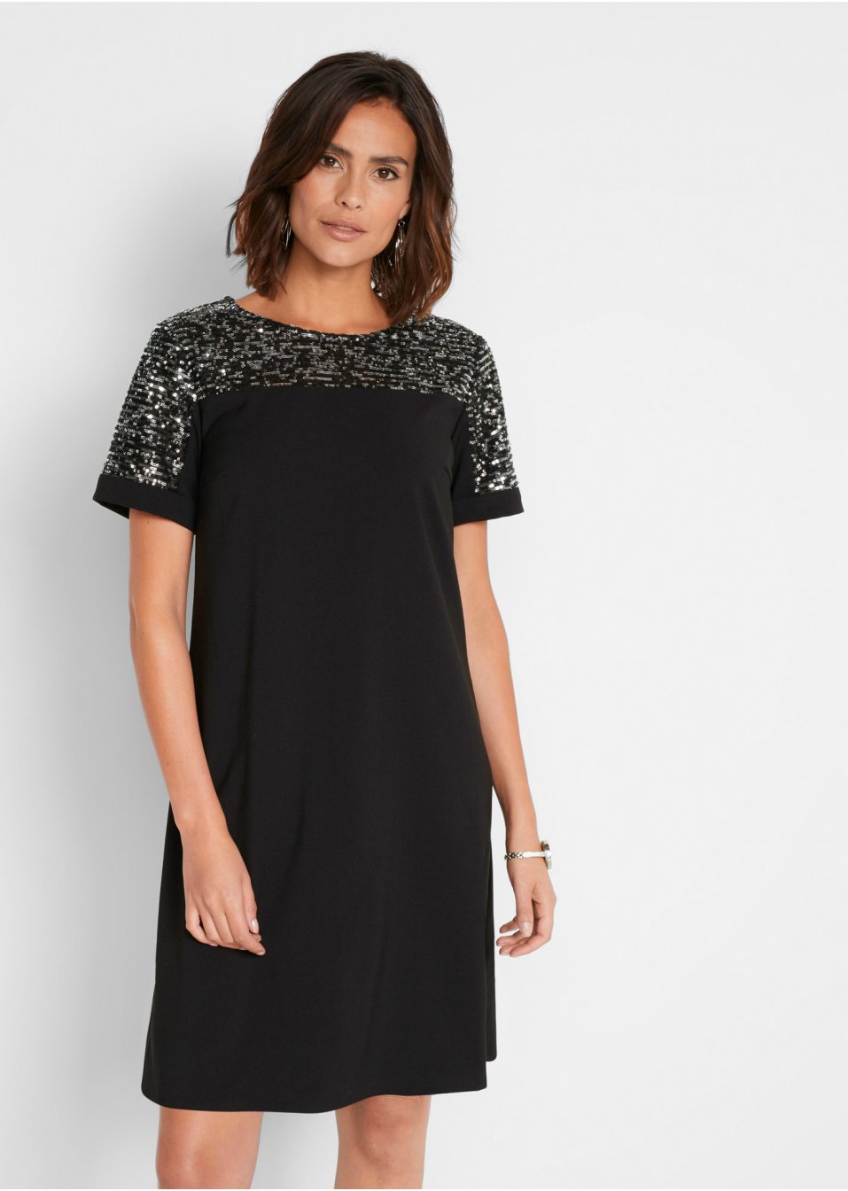Robe à empiècement en paillettes