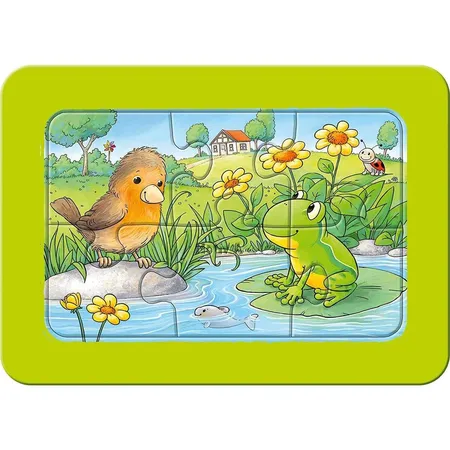 Ravensburger Kinderpuzzle - Kleine Gartentiere, 3 x 6 Teile