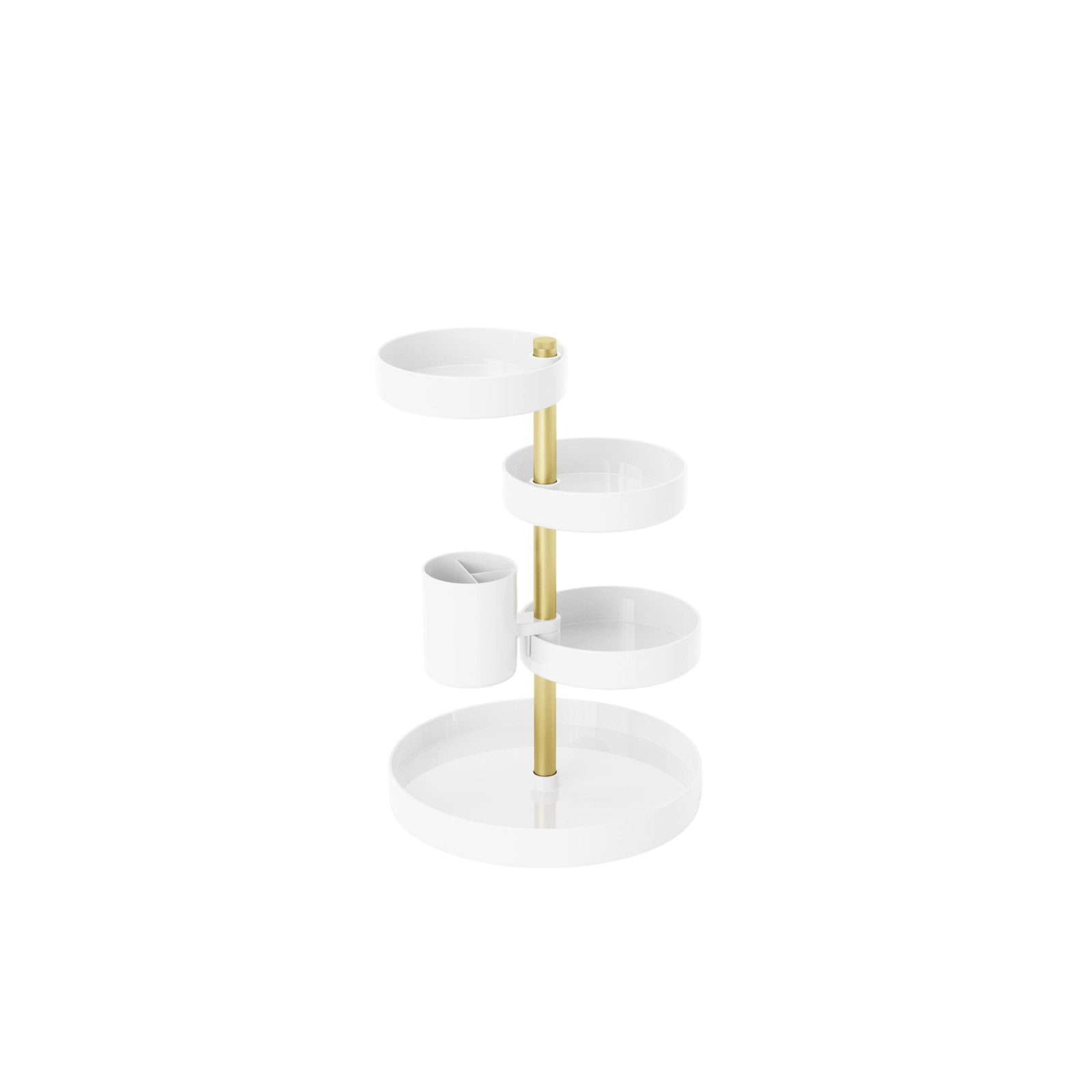 Bad-Utensilienhalter Pirouette Gold/Weiss
