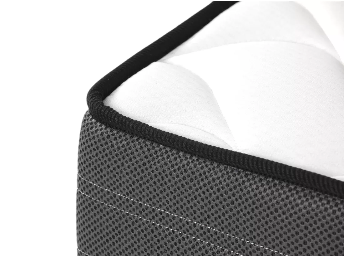Ensemble 180 x 200 cm sommier coffre naturel clair + matelas ressorts ensachés ép.20cm - AMBRACIE de YSMÉE