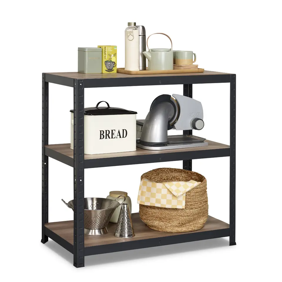 Avasco Stellingkast - Zwart - Opbergrek laag metaal - 88x90x45