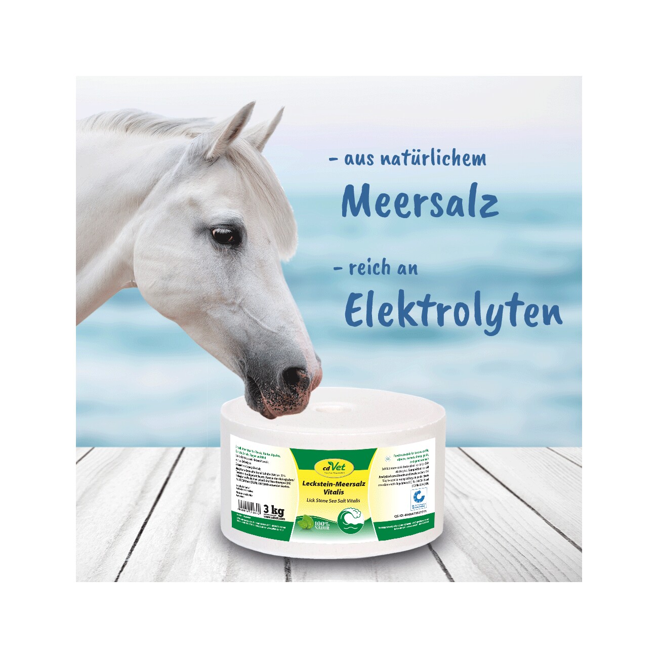 cdVet Leckstein Meersalz Vitalis 3 kg