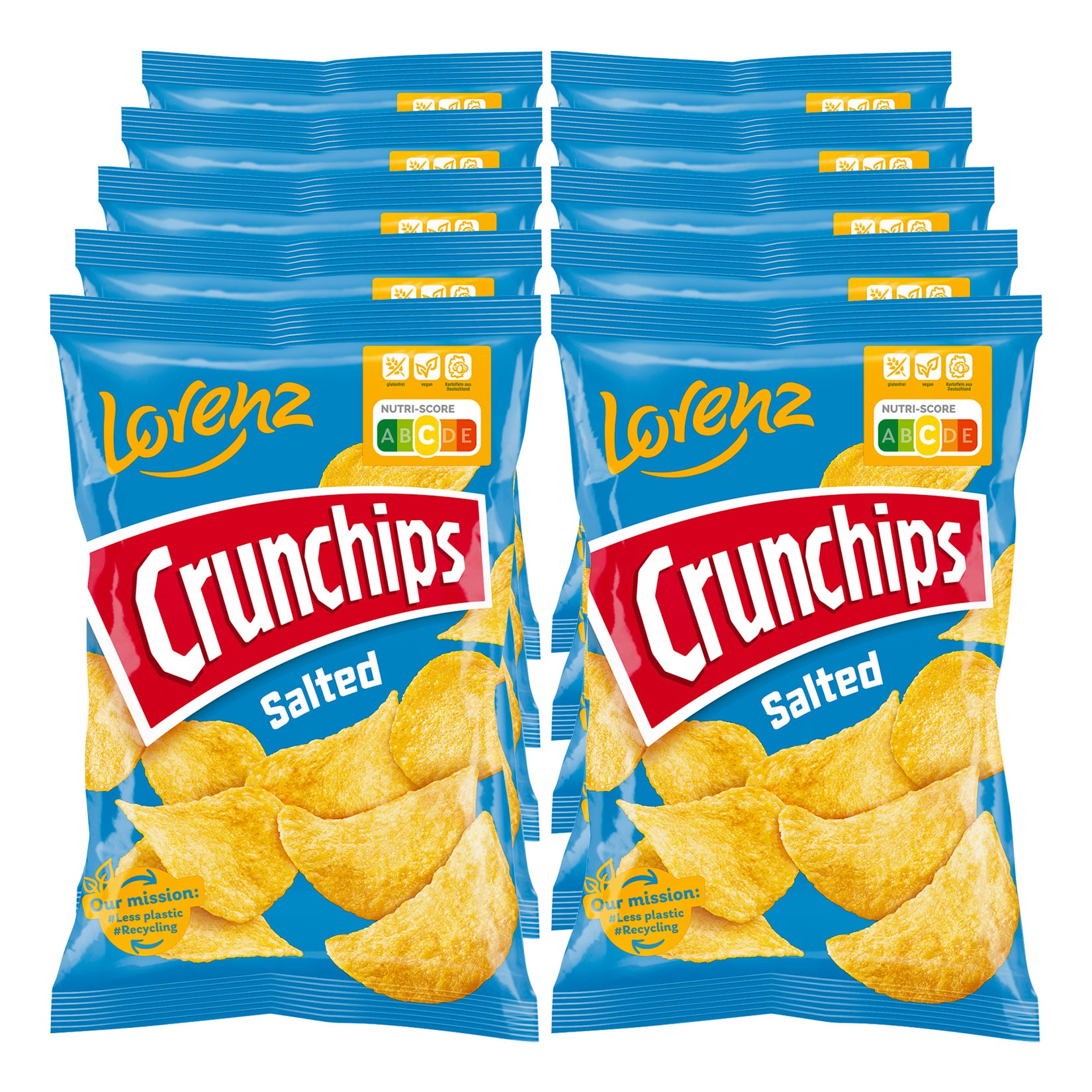 Lorenz Crunchips Salted 150 g, 10er Pack