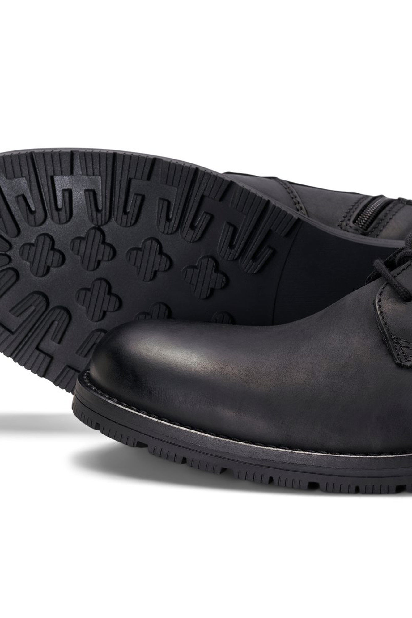 Botas de motociclista de couro bovino