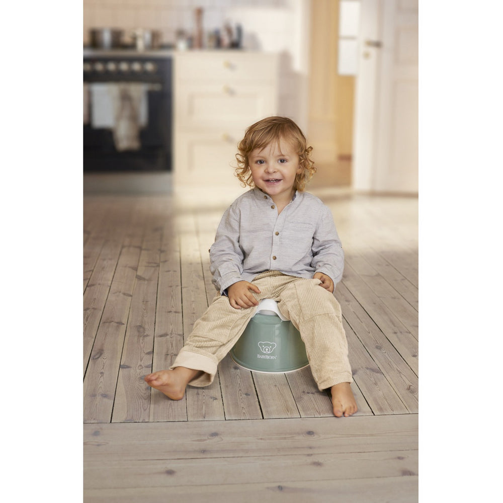 Køb BabyBjörn Grey Green/White Pottestol