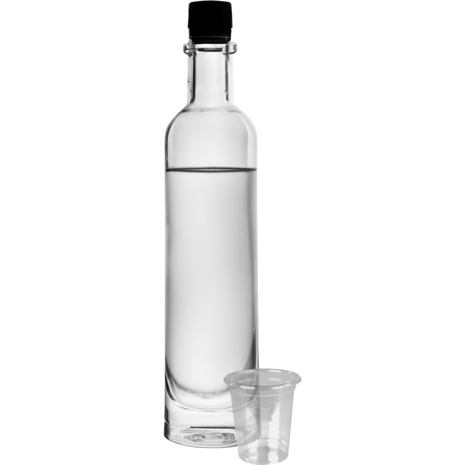 Glas, borrelglas, gerecycled PET, 0.02l, helder