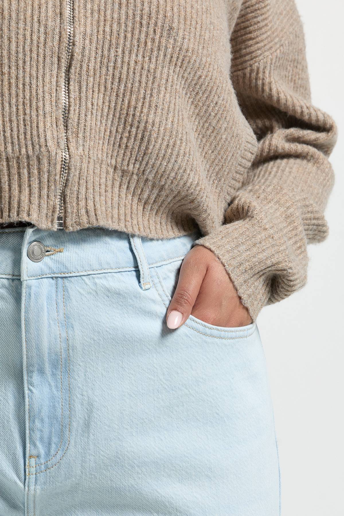 boohoo Jean Taille Haute Coupe Droite Plus Basics