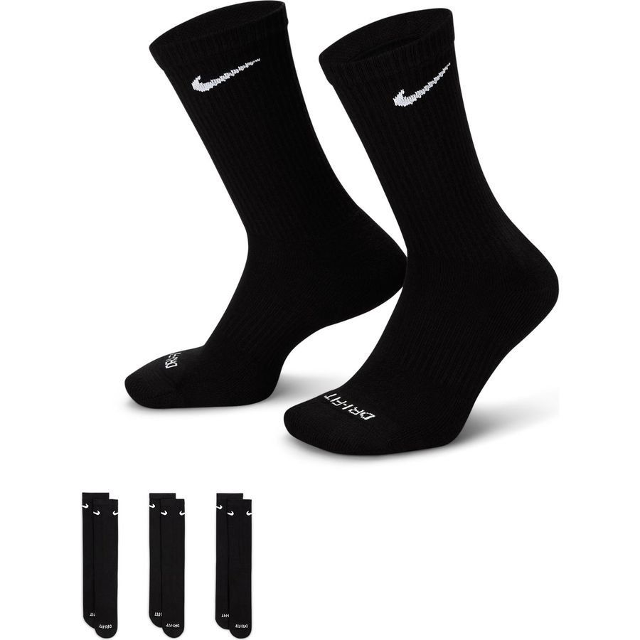 Nike Chaussettes Everyday Plus Cush Pack de 3 - Noir/Blanc