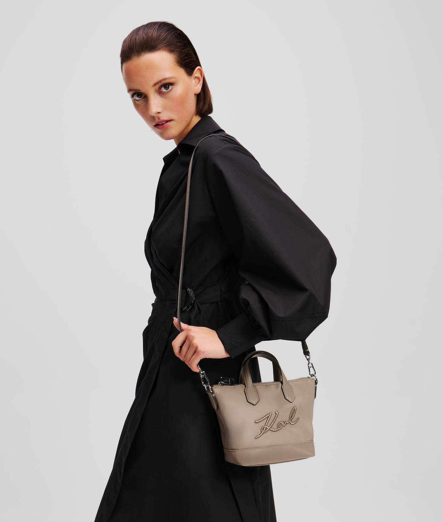 PETIT SAC CABAS EN NYLON K/SIGNATURE