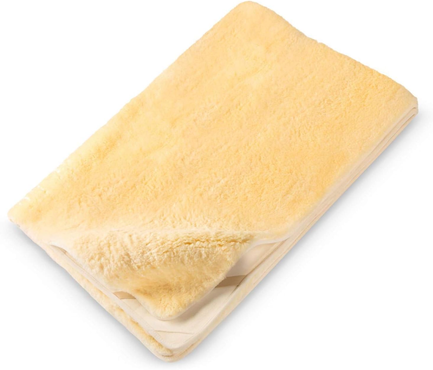 Lammfell Bettauflage Komfort fürs Bett, waschbar bei 30 °C, Oeko-TEX Zertifiziert, 100% Merino-Lammfell von Fellhof (100 x 200 cm)
