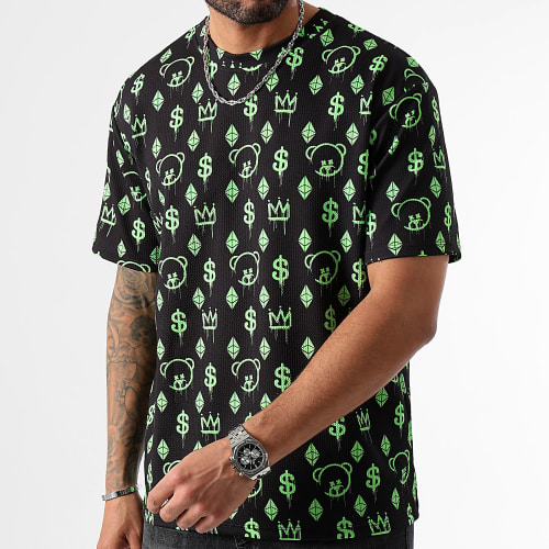 Tee Shirt Oversize Large Lifestyle Maison De Couture 0065 Noir Vert