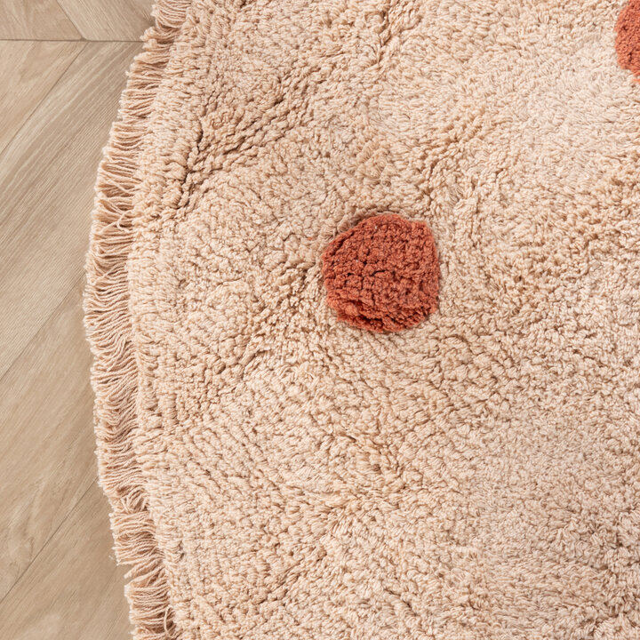 Rond Vloerkleed Kinderkamer - Lou Dots Terra