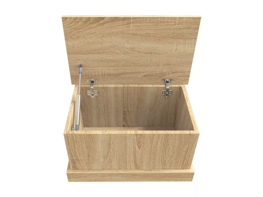 Boîte de rangement chêne sonoma 50x30x28 cm bois d'ingénierie