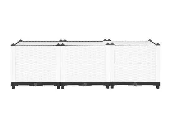 Jardinière bac lit surélevé grise 120 x 40 x 38 cm 02_0039201
