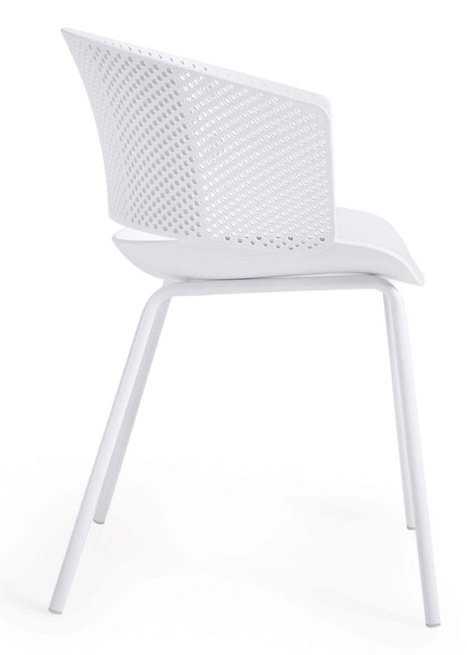 Kave Home Gartenstuhl YERAY 4er Set weiß
