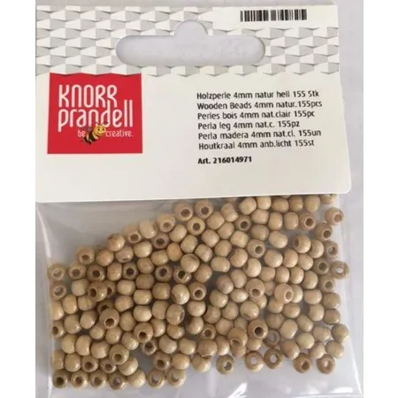 Knorr Prandell Holzperlen, natur hell, 4 mm 155 Stück