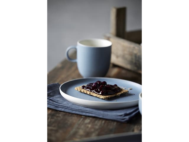 Studio Round Frokosttallerken Matte white/Matte river