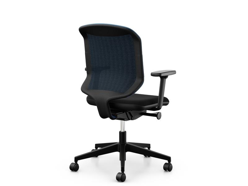 Giroflex Bürostuhl Chair2Go 434 Schwarz/Blau Drehstuhl mit hohem Sitzkomfort