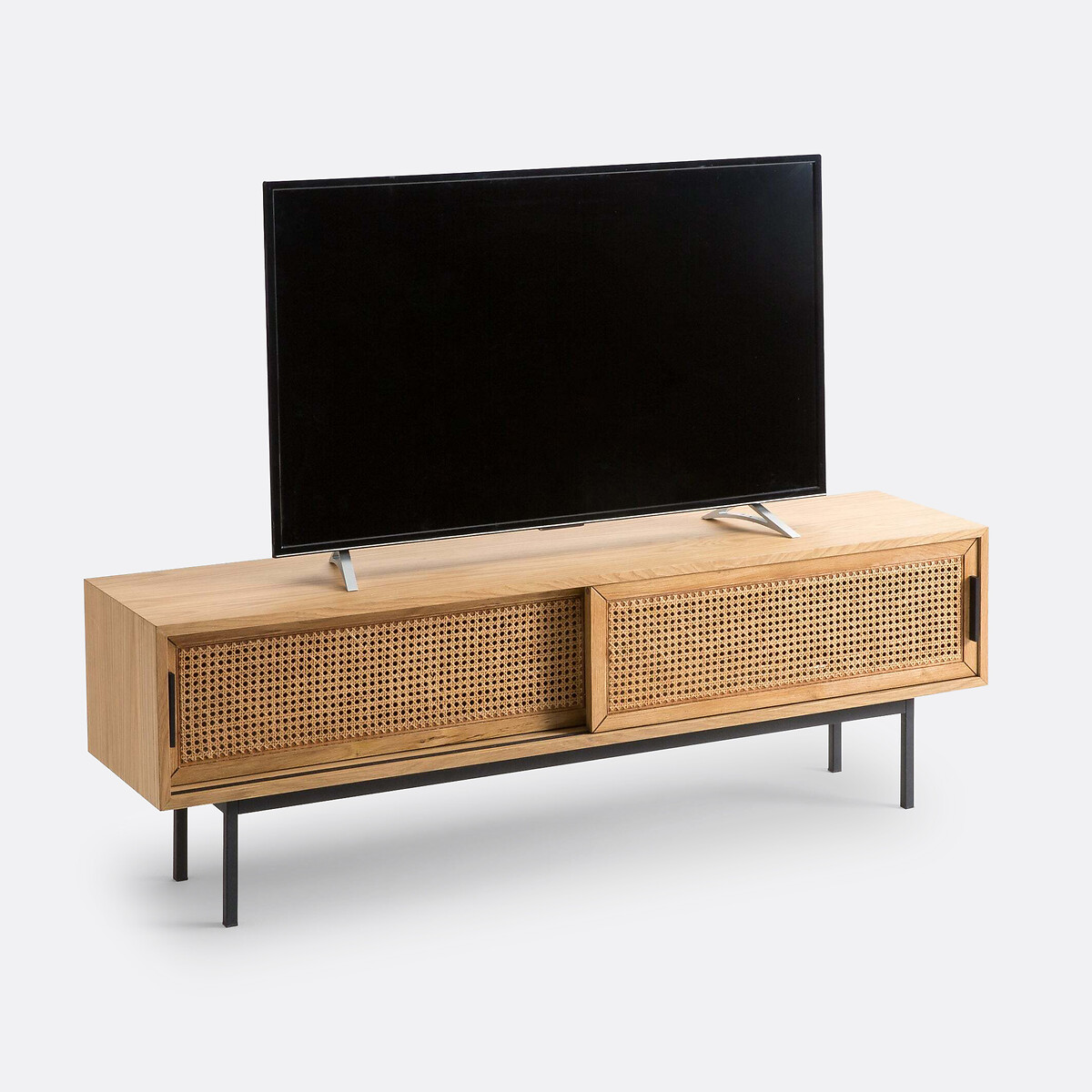 LA REDOUTE INTERIEURS<br>Móvel de TV em carvalho e vime, 160 cm, Waska
