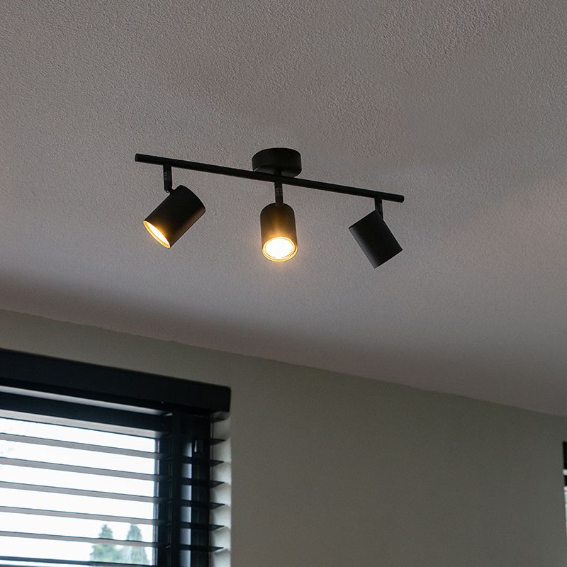 Moderne spot zwart kantelbaar 3-lichts - Jeana